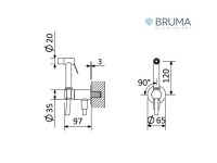 MEDIDAS GRIFO PARA BIDÉ WC X-ALPHA BRUMA